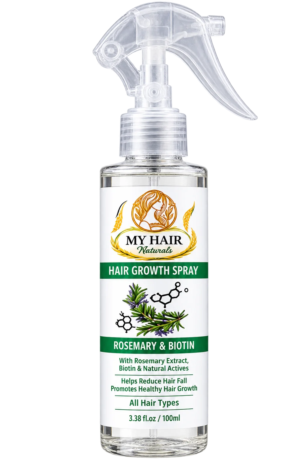 MYHAIR naturals rosemary hair growth spray with biotin