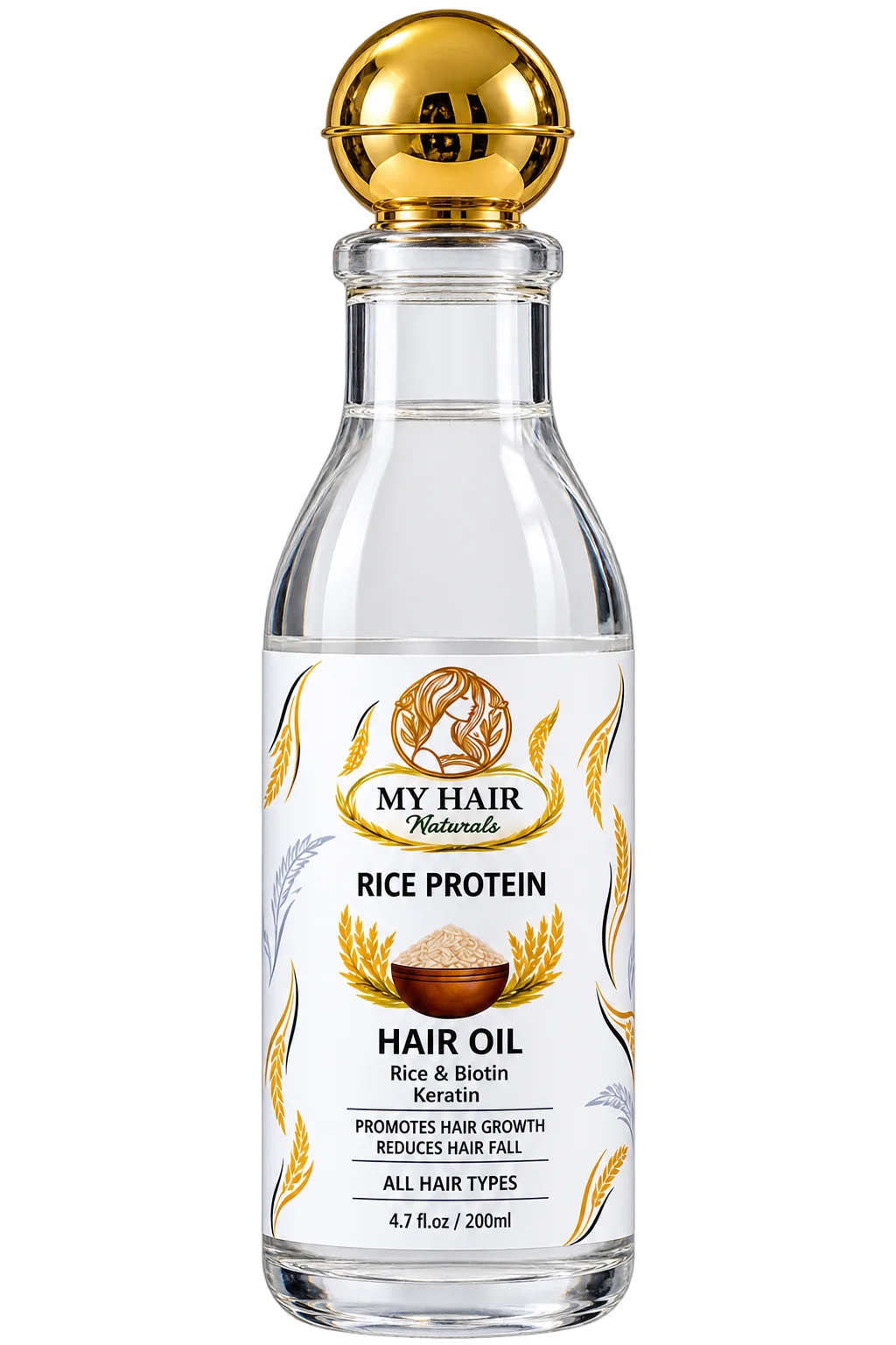MYHAIR naturals rice water anti hairfall oil