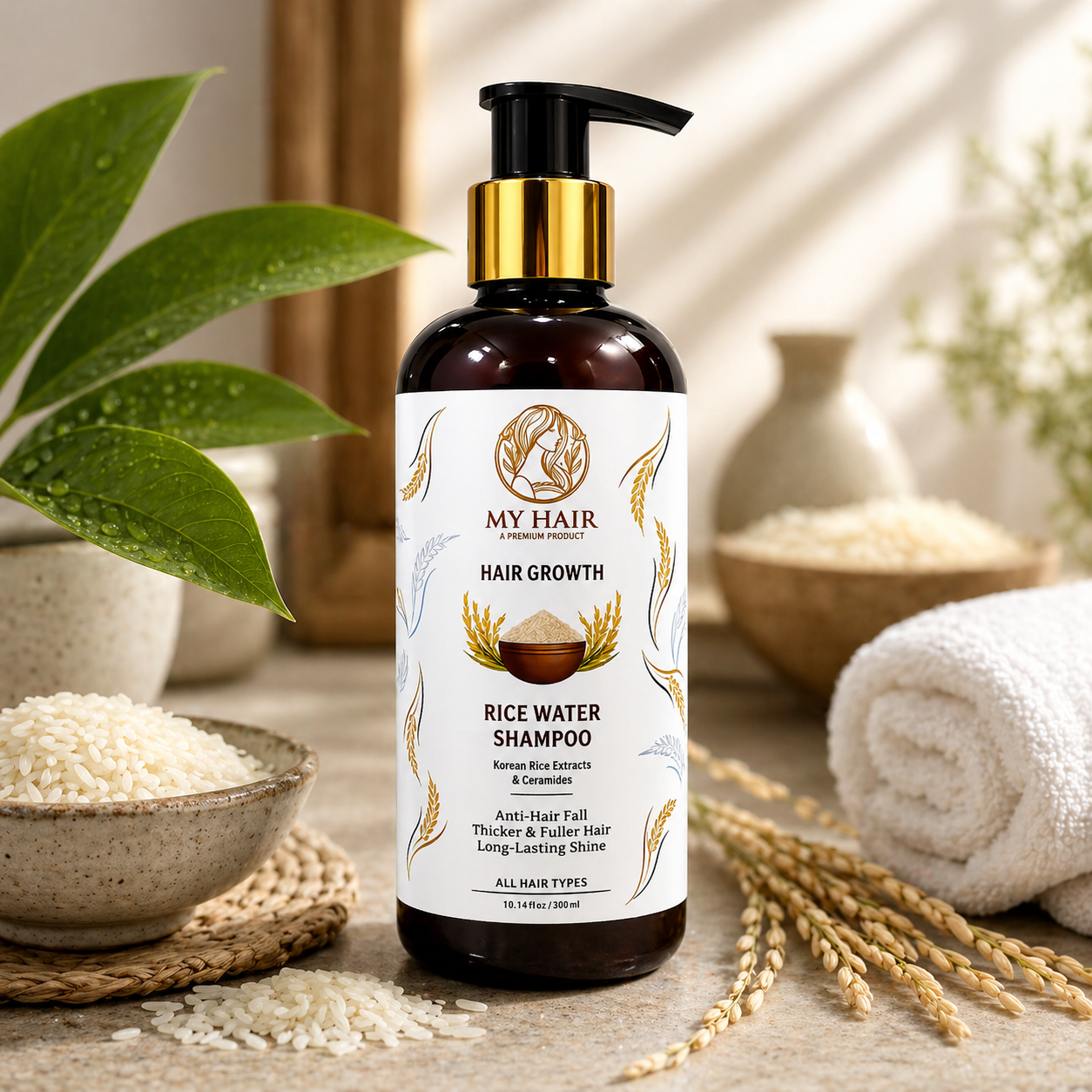 MYHAIR naturals rice protein shampoo